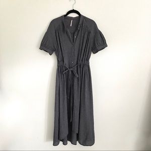 Free People Button Down Midi Dress